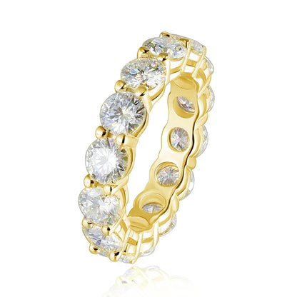 D VVS1 Moissanite Ring GRA Certified 5mm Lab Diamond s925 Sterling Silver 18k White Gold Engagement Rings for Women Man