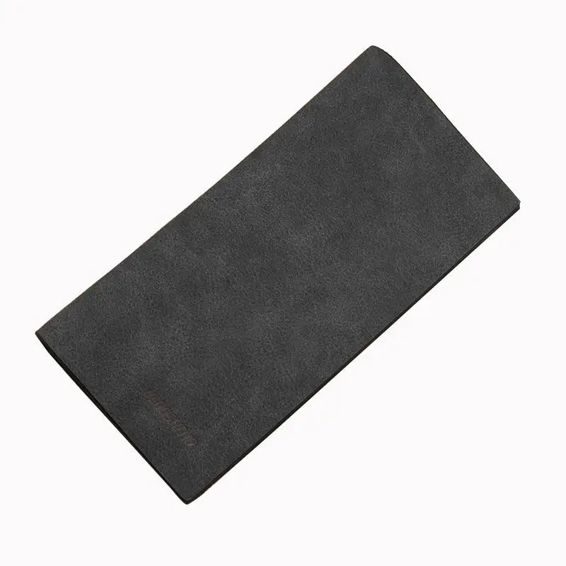 Ultra Thin Frosted PU Leather Wallet Business Men Cow Leather Anti RFID Purse Credit Card Holder Long Wallet for Men