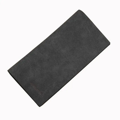Ultra Thin Frosted PU Leather Wallet Business Men Cow Leather Anti RFID Purse Credit Card Holder Long Wallet for Men