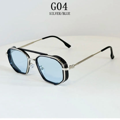 Vintage New Square Sunglass Men Fashion Steampunk Sunglasses Women 2025 Retro Glasses Gafas De Sol Hombre Lunette Soleil Femme