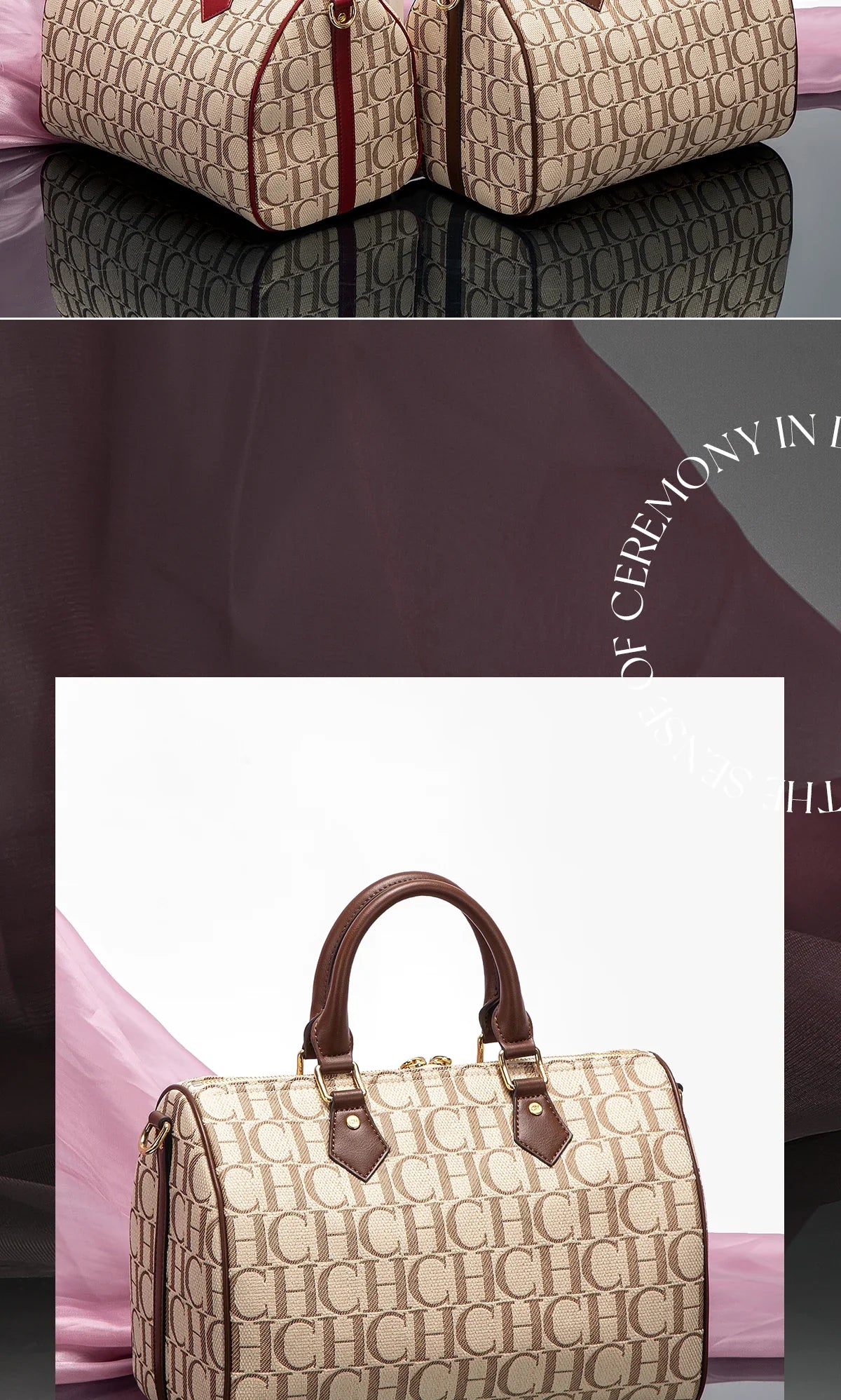 Autumn and Winter New Retro Classic Style Fashion Women's Handbag Letter Printing Design Large Capacity Women's Shoulder Bag