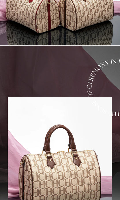 Autumn and Winter New Retro Classic Style Fashion Women's Handbag Letter Printing Design Large Capacity Women's Shoulder Bag