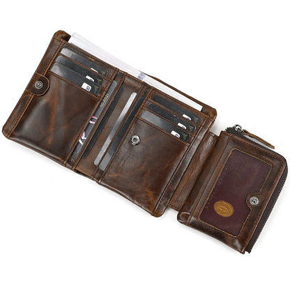 Portefeuille de luxe de marque de créateur pour homme, porte-cartes en cuir véritable souple, petit porte-monnaie pour pièces de monnaie et cartes de crédit, portefeuilles masculins à glisser dans les poches.