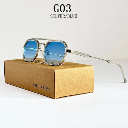 Square Punk Sunglasses For Men Luxury Vintage Steampunk Sunglasses Women Trendy Fashion Glasses Dropshipping Gafas De Sol Hombre