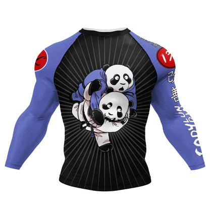 Polyester Sublimation High Elastic Bjj Rash Guard No Gi MMA  Jiu Jitsu Fighting Grappling Compression Shirt OEM Gym Fitness Tops