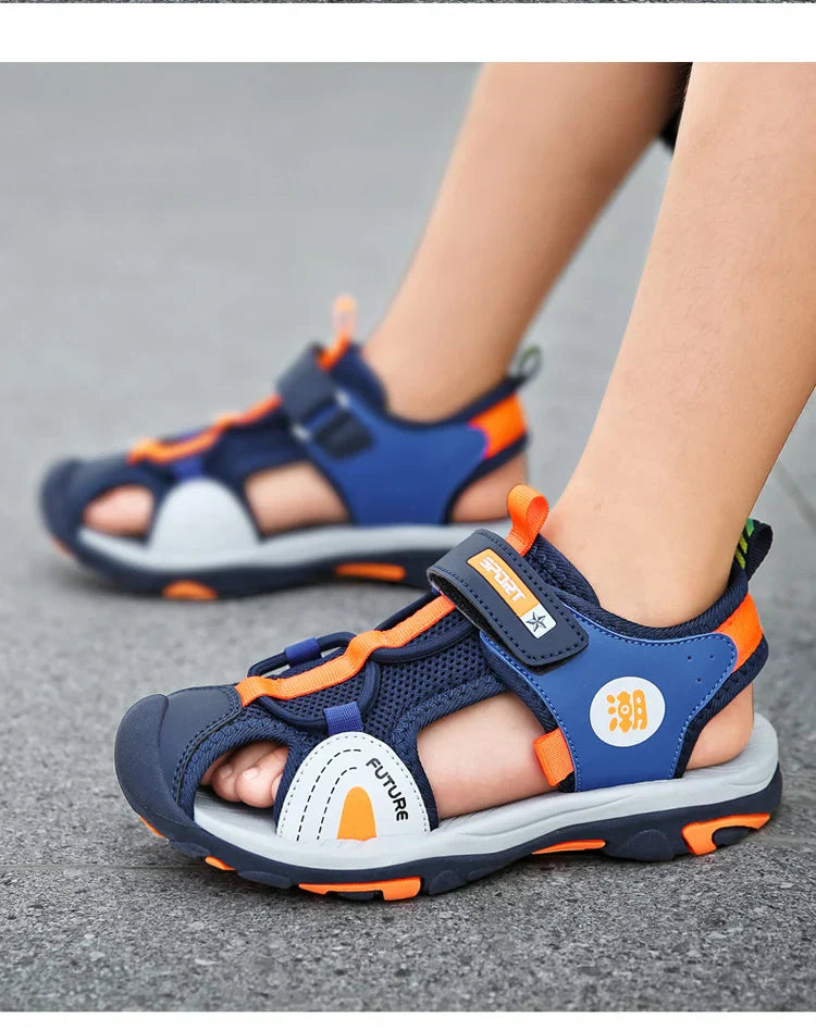 Summer Beach Shoes Kids Closed Toe Anti-collision Sandals Breathable Children Casual Walking Sandals For Boys And Girls
