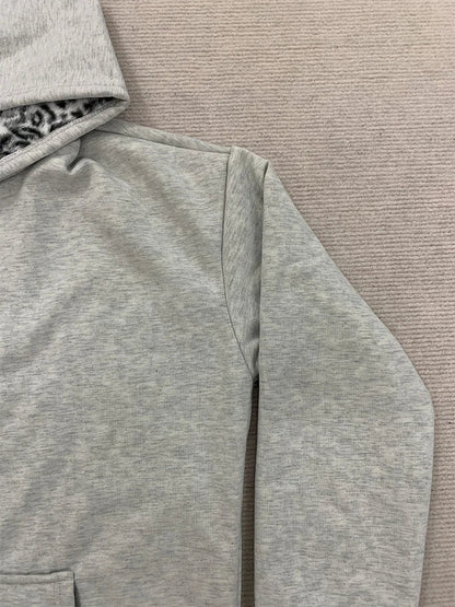 Autumn/Winter Leopard Grey Double sided Zipper Hoodie Men's Casual High Street Warmth Hoodie men's autumn clothing  2025 new