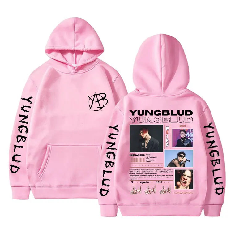 Yungblud Weird Music Album Graphic Hoodie Men Alternative Rock Oversized Sweatshirt Men's Clothing Hip Hop Vintage Streetwear