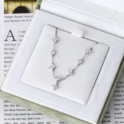 Clover GRA Certified 2cttw D Color Moissanite Bracelet for Women Girl 925 Silver Pass Diamond Test Hand Link Bracelets Gift