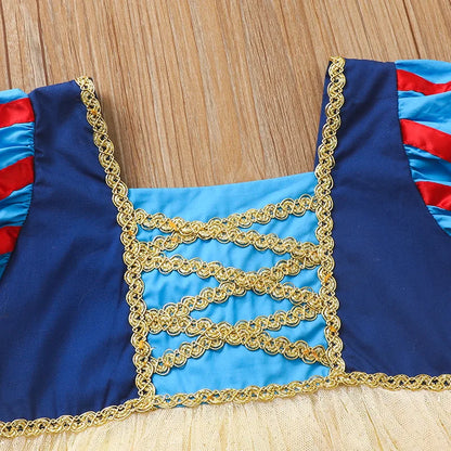 Kids Girl Snow White Dress Summer Short Sleeved Birthday Party Elsa Princess 2026 New Halloween Costume for Girls 2-8 Years Old