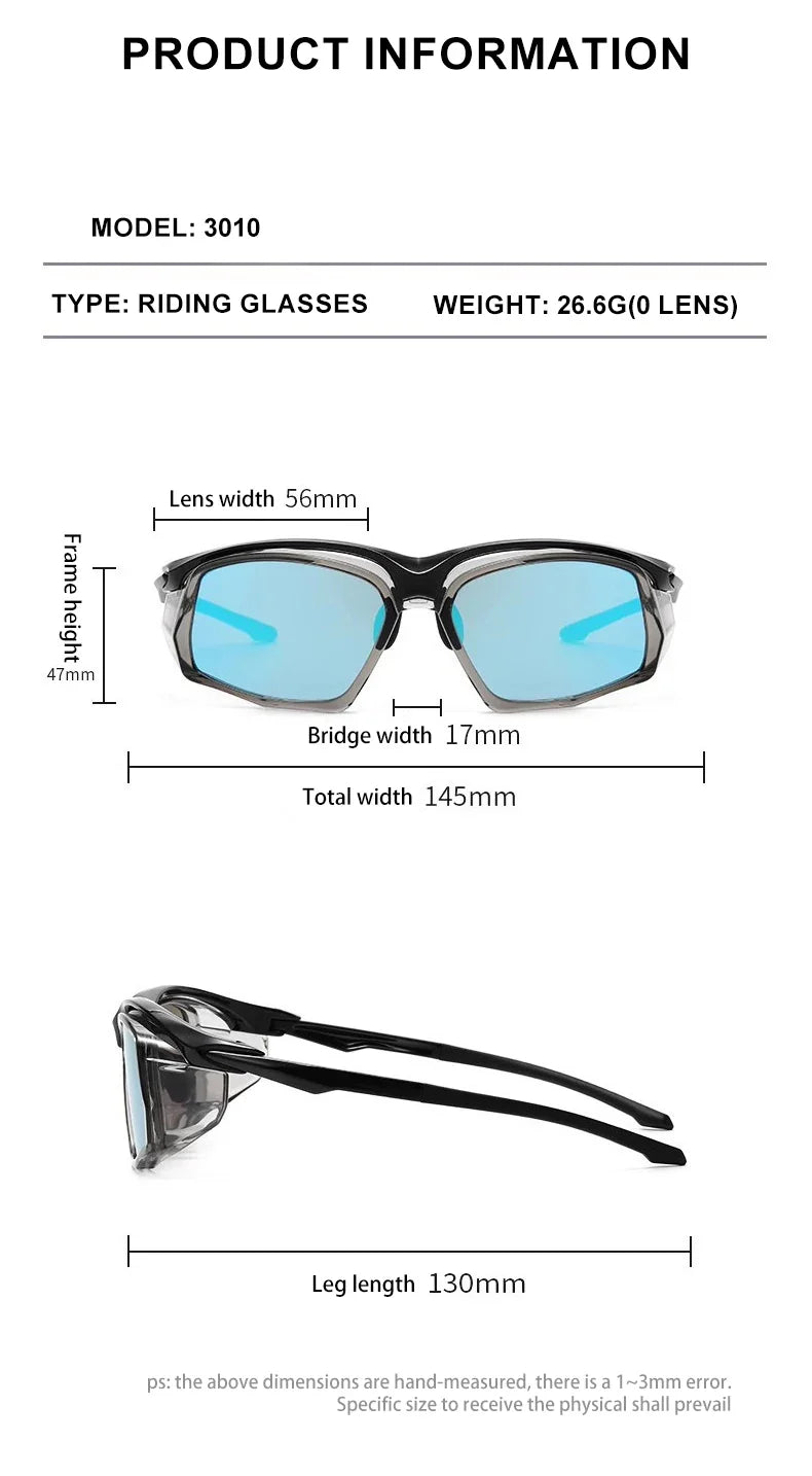 Sports Running Sunglasses Men Mountaineering Wind  Sand TR90 Polarized Sunglasses Safety Eyewear Customizable Prescription
