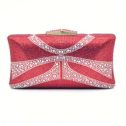 Latest Red Color Italian Ladies Shoes and Bag Sets Decorated with Rhinestone African Matching Shoes and Bags Italian In Women