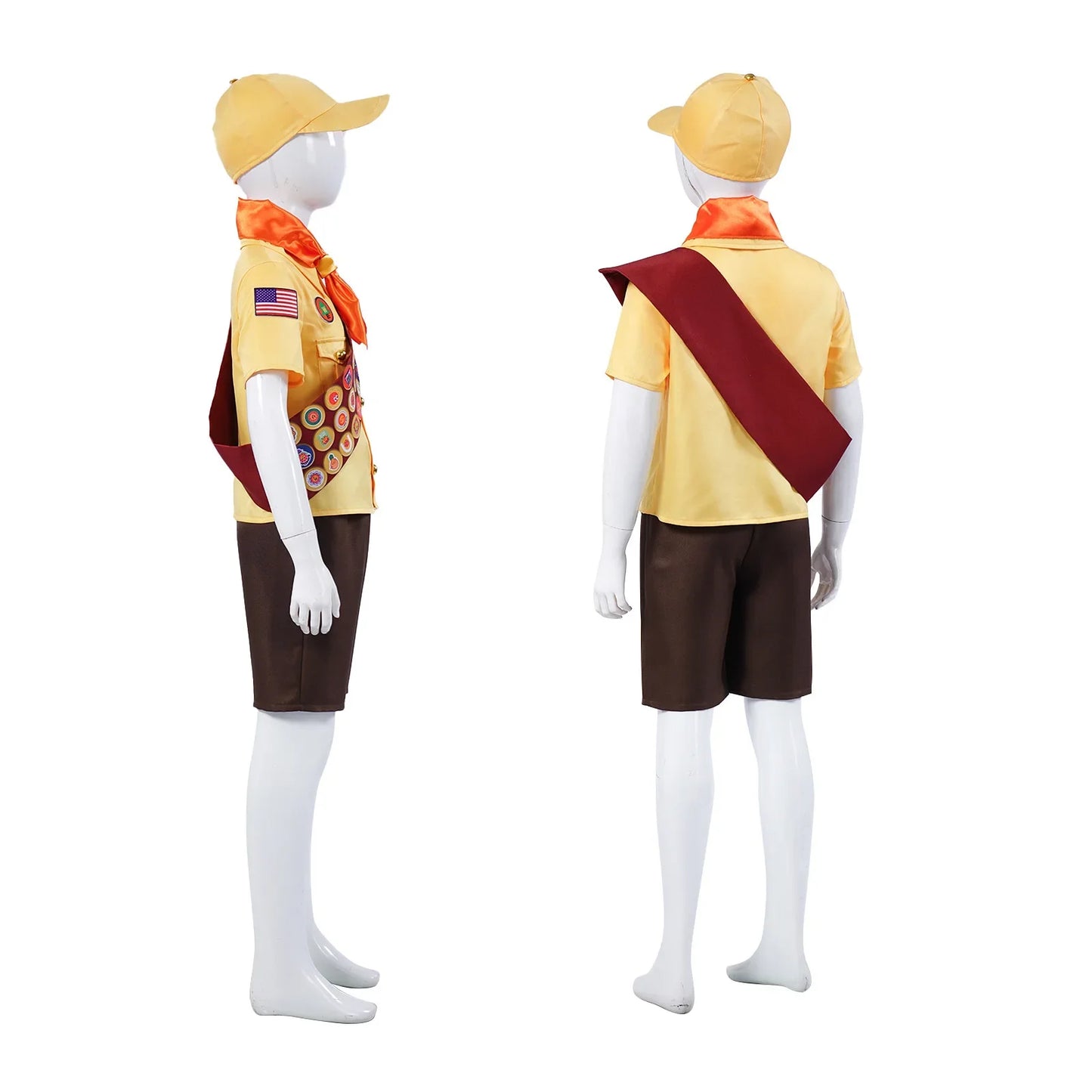Up Cosplay Costume, Little Boy Russell, Little Explorer, Anime Movie Character Performance Costume, Cosplay Costume Russell
