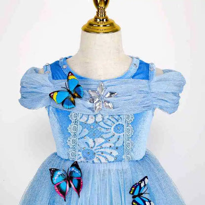 Kids Girls Cosplay Costume Children Summer Pageant Fantasy Cinderella Carnival Clothes Princess Birthday Dress 2-10 Yrs Clothes
