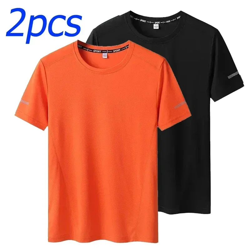 6XL 8XL Large Plus Size Men T Shirts Quick Dry Short Sleeve T Shirt Gym Jerseys Fitness Trainer Running T-Shirt Sportswear