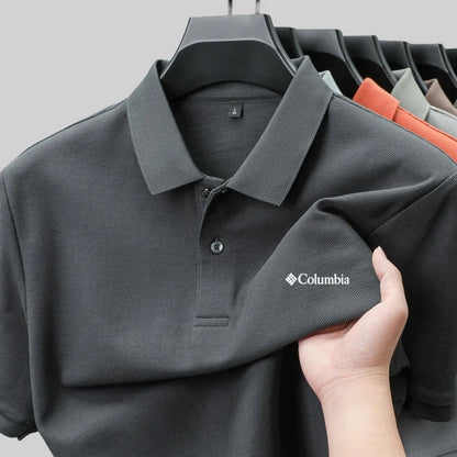 100% pure cotton summer new men's short sleeved polo shirt comfortable and breathablehigh-end brand designer embroidered T-shirt