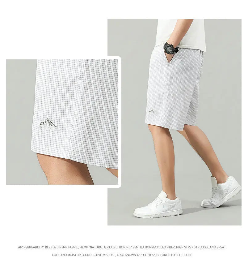 Big Size Men's Casual Shorts Lightweight Running Shorts Elastic Waist Outdoor Cool Breathable Short