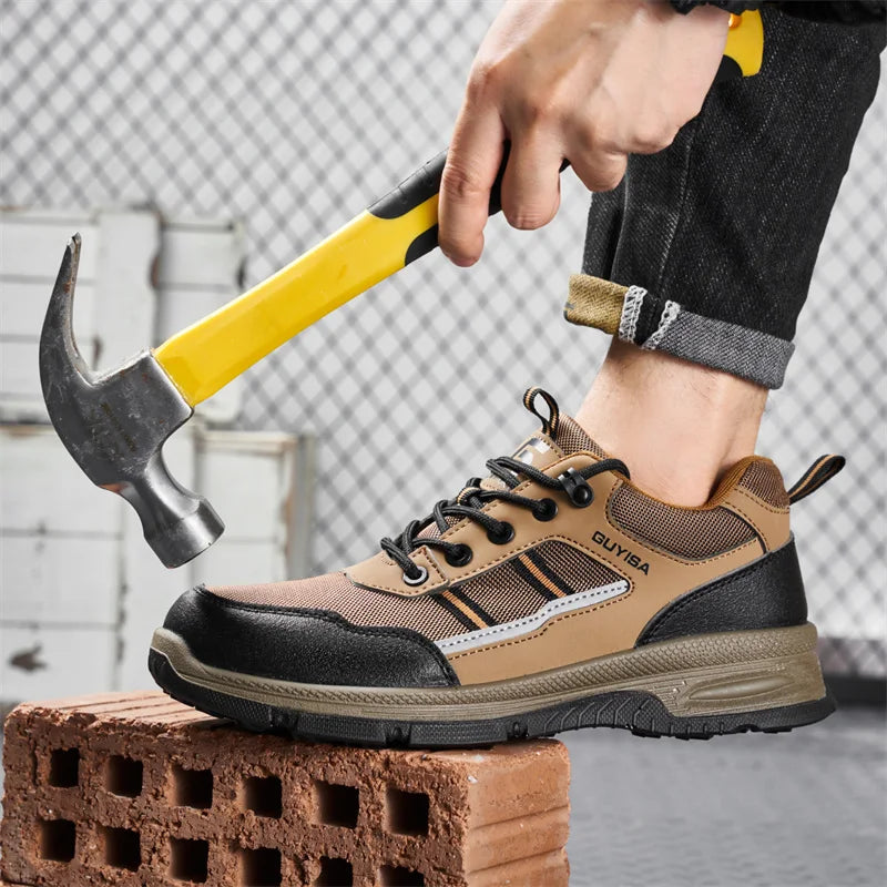 Latest 2024 Fashion Insulation 10KV Men Safety Work Shoes Sneakers Steel Toe Anti Smashing Indestructible Male Footwear