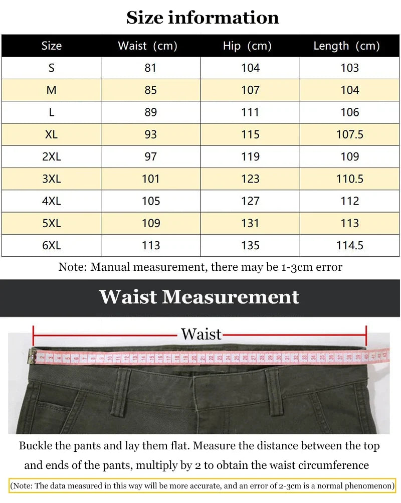 Plus Size 6XL Mens Tactical Pants Multiple Pocket Elasticity Military Urban Commuter Tacitcal Trousers Men Slim Fat Cargo Pants