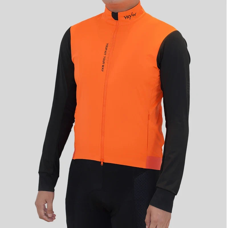 YKYW Men's Windproof Waterproof Long Sleeve Cycling Jacket MTB Bike Coat Bicycle Sports Windbreaker Double Zipper Cycling Jersey