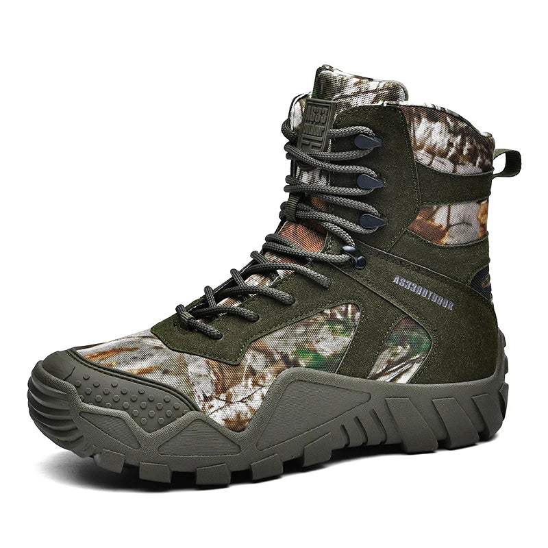 Outdoor High Top Mens Hiking Boots Waterproof Men Trekking Boots Hunting Sneakers Mountain Climbing Boots Botas Tacticas Hombre