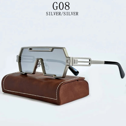 Heavy Metal Steampunk Sunglasses For Men Square Vintage Punk Fashion Glasses Retro Gafas De Sol Hombre Lunette De Soleil Homme