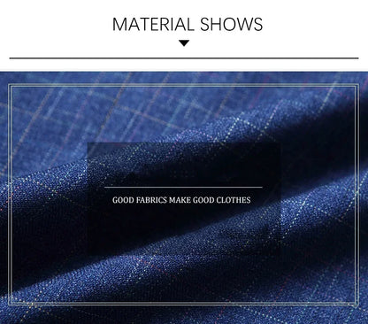 Brand 2026 Spring Mens Wedding Suits Blazer Check Autumn Single Breasted Suits Blazers Men Fashion Blazer for Mens