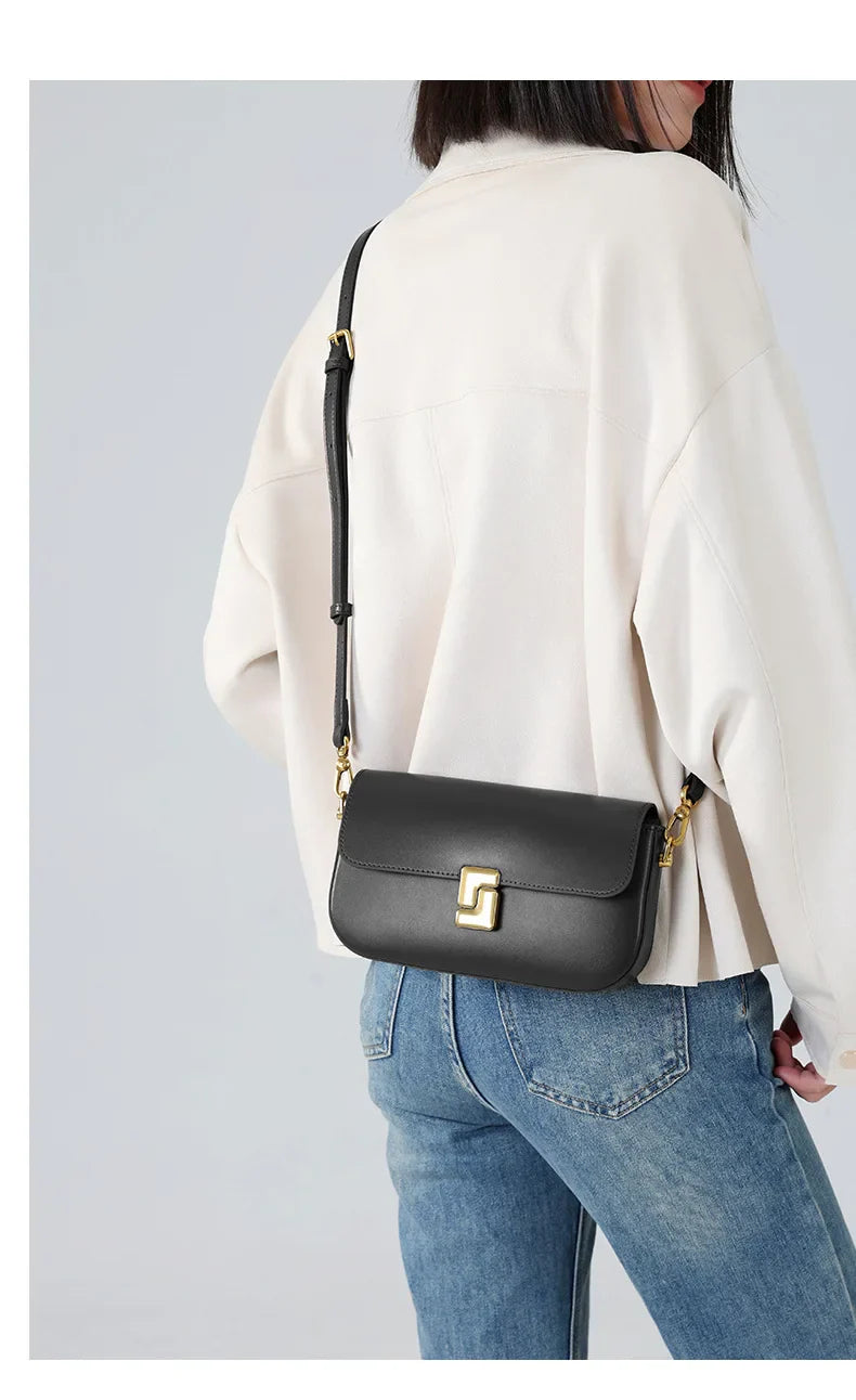 Genuine leather woman bag small square shoulder bag Handbags ladies crossbody bags luxury designer minimalism bag tofu bag