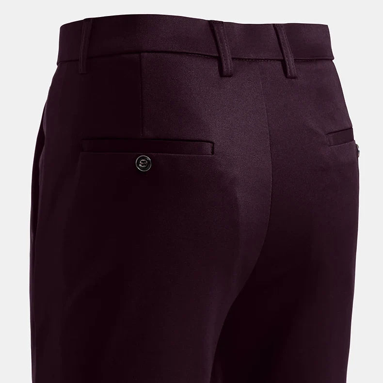 Men's Stretch Trousers Casual Smart Suit Pants Formal Straight Sport Clothing Japanese New Black Navy Elastic Office Work Pants