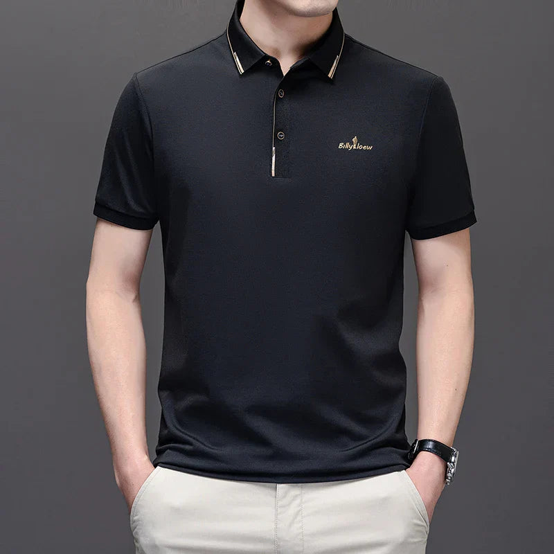 High End Brand 2024 Men's Summer New Luxury Printed Polo Shirt Trend Casual Breathable Versatile Lapel T-shirt Men's Clothing