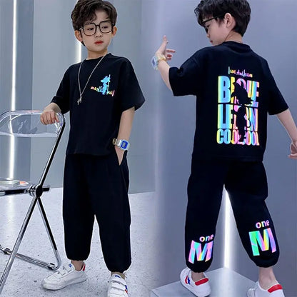Printing Boys Wear Kid Costume Home Clothing Men's Children's Sets 8 To 10 Year Old Boy Clothes Kids Casual Summer Suit Baby Set