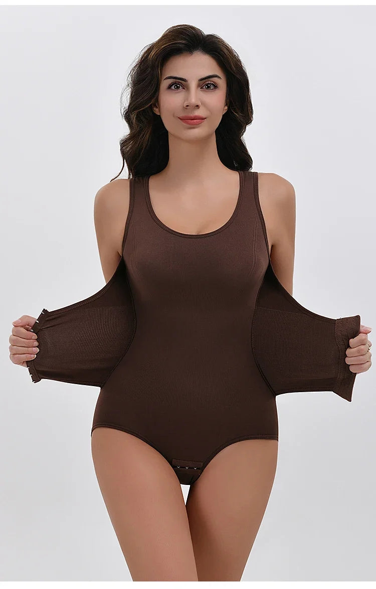 Bodysuit Shapewear Double Breasted Tummy Control Body Shaper Postpartum Slimming Woman Waist Trainer Flat Belly  Comfort Corset