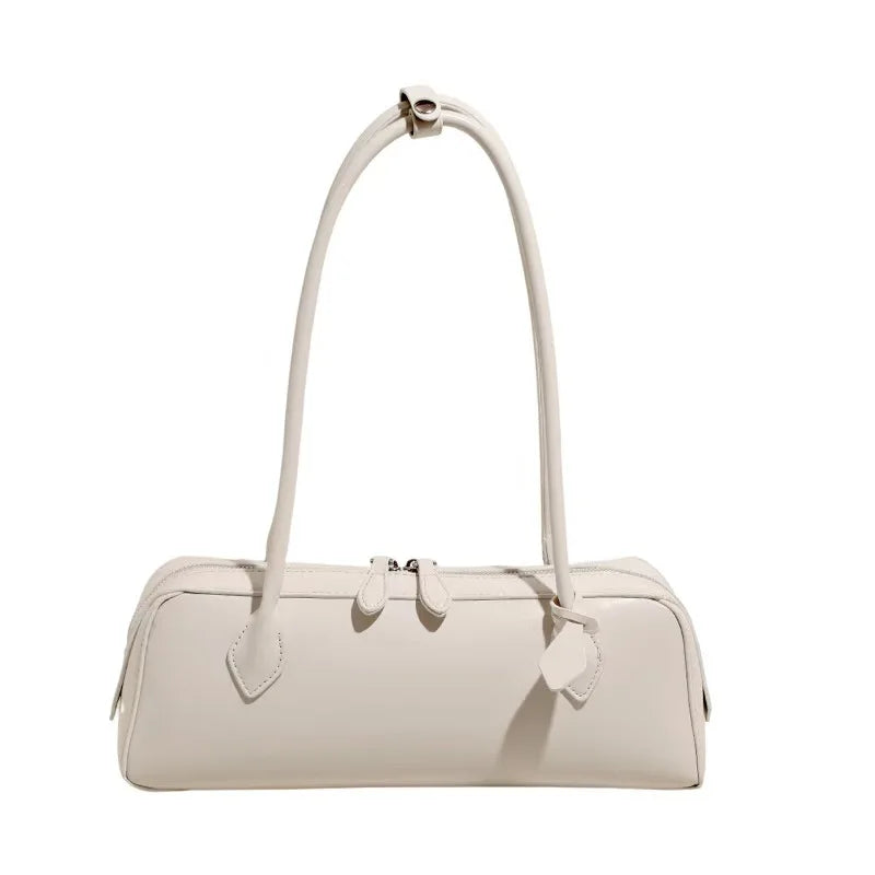 Vintage Long Shoulder Bag Women Shoulder Bag Luxury Cowhide Ladies Handbag Female Commuter Shopping Underarm Bag