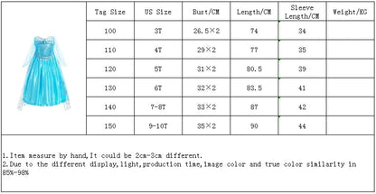 Elsa Dress for Girls Birthday Kids Halloween Carnival Easter Party Dress Up Girls Anna Costume