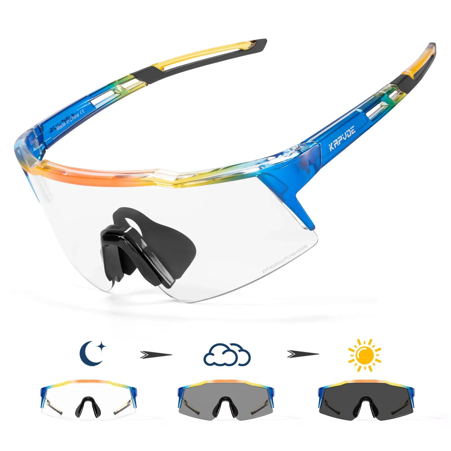 Photochromic Child Sunglasses UV400 Protection Sport Cycling Glasses Kids Boys Girls Fashion Bike Glasses Bicycle Eyewear