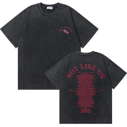 Washed Vintage Rapper Kendrick Lamar Good Kid Money Trees T-shirts Men Hip Hop Retro Oversized Tshirt Male Fashion Trend T Shirt