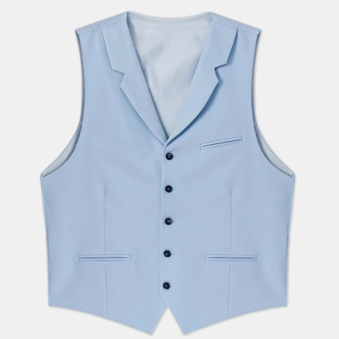 Men Vest Beige With Lapel Solid Single Button Waistcoat For Wedding Birthday Banquet Party Business Daily Casual Men Suit Vest