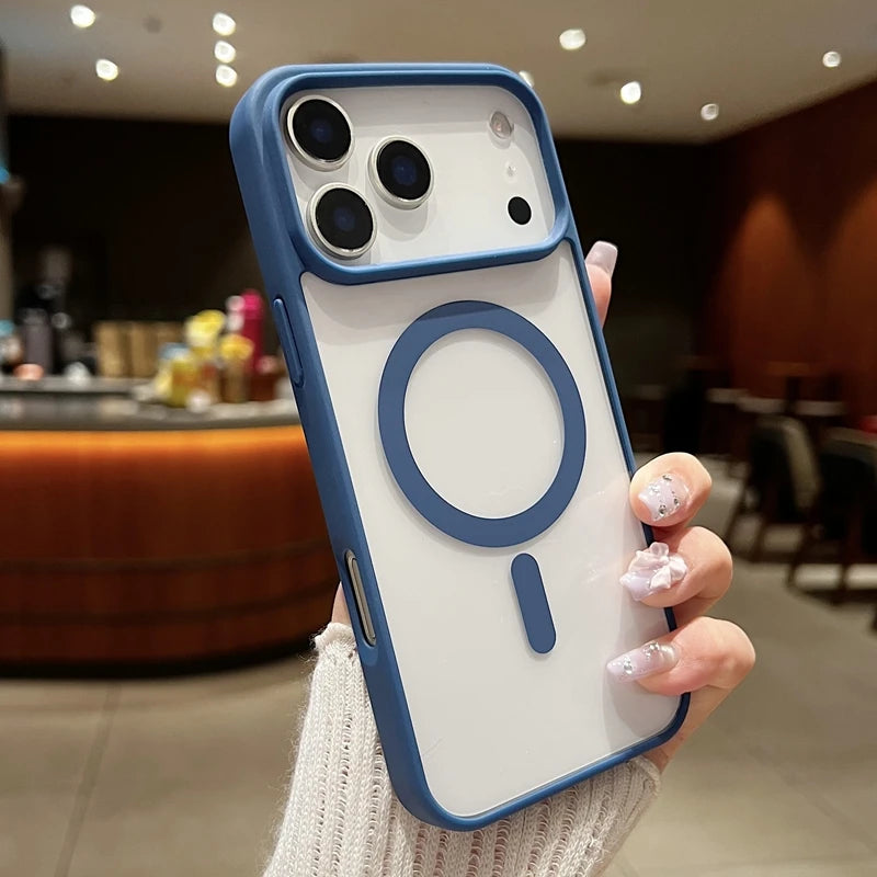 New 17 pro max Clear Magnetic Phone Case for iPhone 17 Air 17 pro max Magsafe Candy Color Transparent Protector Back Cover