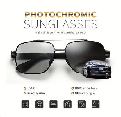 Brand Design Square Polarized Sunglasses Man Photochromic Sun Glasses Woman Anti-glare Driving Goggles Oculos zonnebril heren
