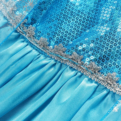 Girls Snow Queen Elsa Kids Costumes for Girl 2025 Carnival Party Prom Gown Robe-Playing Children Clothing Toddler Princess Dress