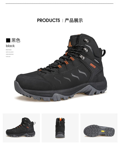 Hiking shoes Men's waterproof hunting Boots Tactical Desert Combat Ankle trekking Boots Male Women warm Leather Sneakers
