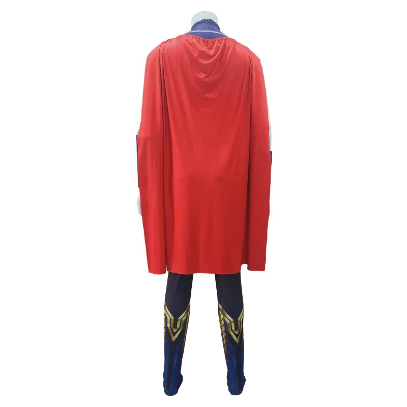 Thor Love and Thunder Cosplay Costume TV&Movie Superhero Suit Halloween Felt Sleeves Costumes with Cape for Kids Adult