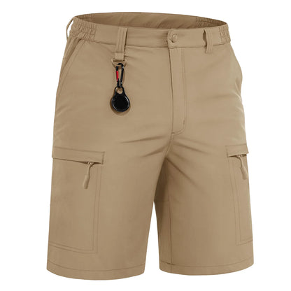 Summer Moisture Wicking Casual Shorts Mens Cargo Work Shorts Running Jogging Sports Bottoms Nylon Rip-Stop Short Pants