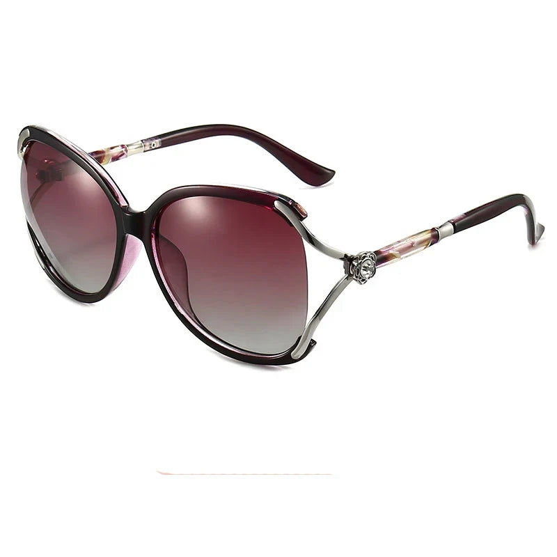 2026 Fashion High-End Women's Polarized Sunglasses Oversize Mode Retro Sunglasses Glasses Outdoor Sun Protection UV Protection