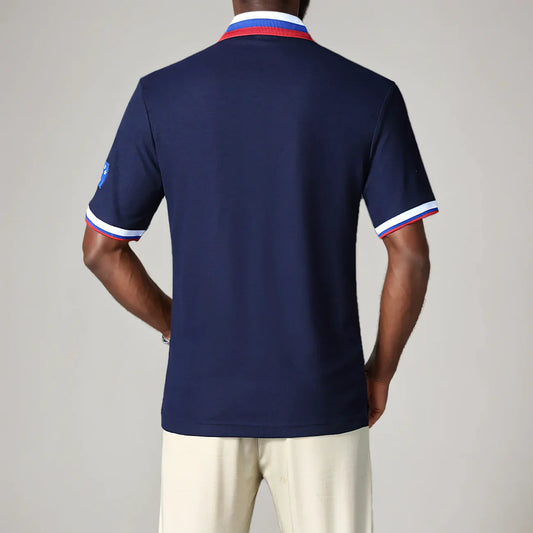 Men's polo shirt New Zealand Pacific Ocean cotton embroidery stitching color classic fashion original design pure cotton quality