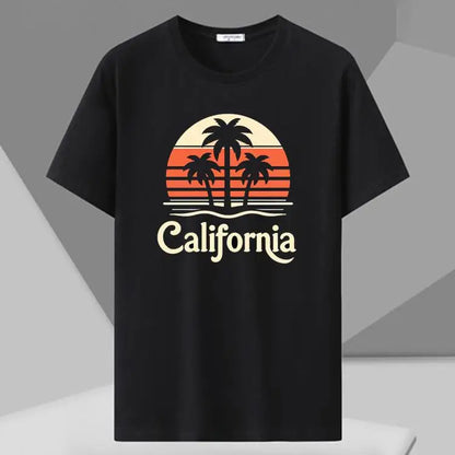 MenT Shirts Printed Tee Plus Size 110-180kg 5XL 6XL 7XL Black T-shirt Round Neck Short Sleeve Oversized Tops Big Men Clothing