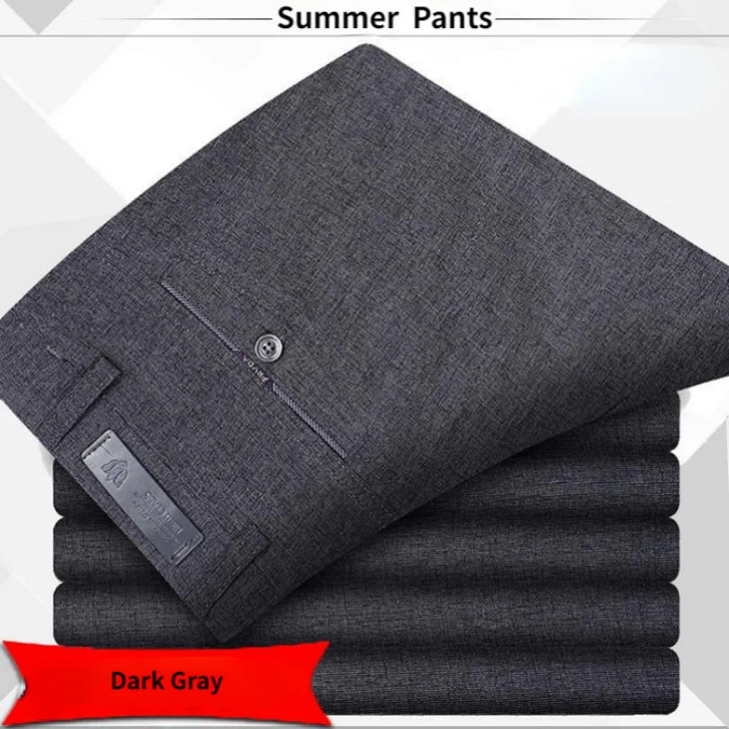 High Quality Men's Suit Pants Classic Summer Spring Pants High Waist Autumn Trousers Business Casual Pant Dropshipping Gozbkf