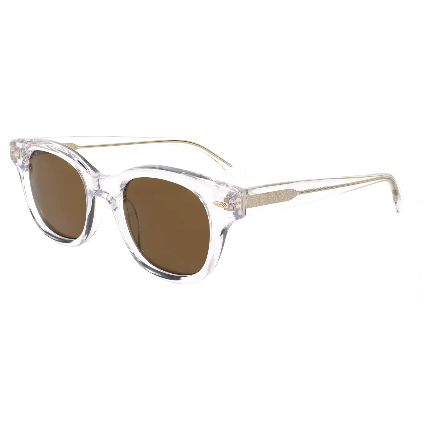 Transparent Grey Acetate Sunglasses Vintage Rivet UV400 Non Polarized Lens High Quality Unisex Sun Glasses