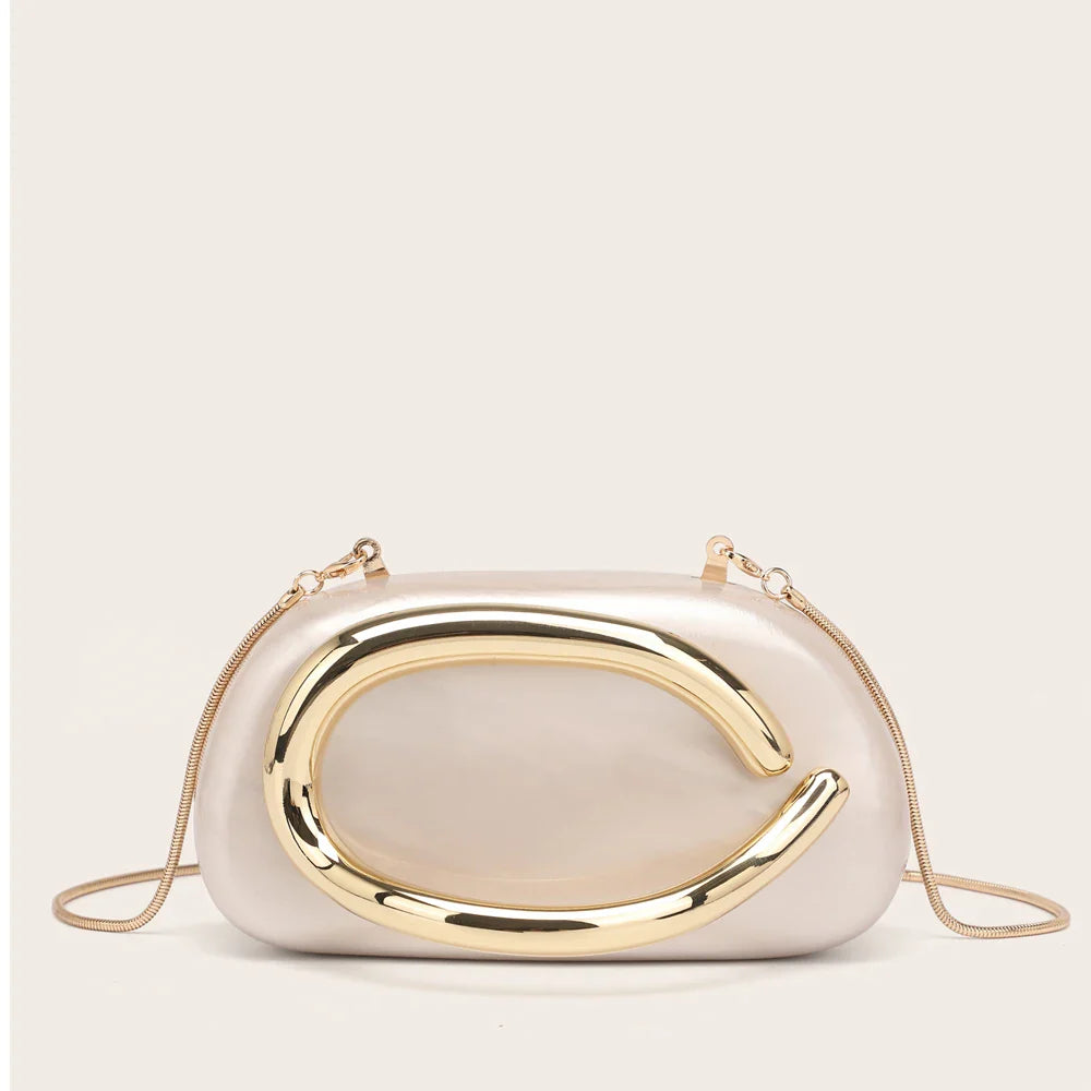 Fashion Women's Handbag Bride Metal Gold Women Luxury Evening Banquet Clutch Bag Shoulder Wedding Purse Party Crossbody Bag