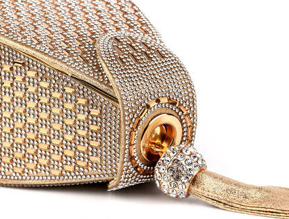 Fashion Lady Evening Bags Acrylic Day Clutch Triangle Design Diamonds Party Shoulder Handbags Banquet Purse